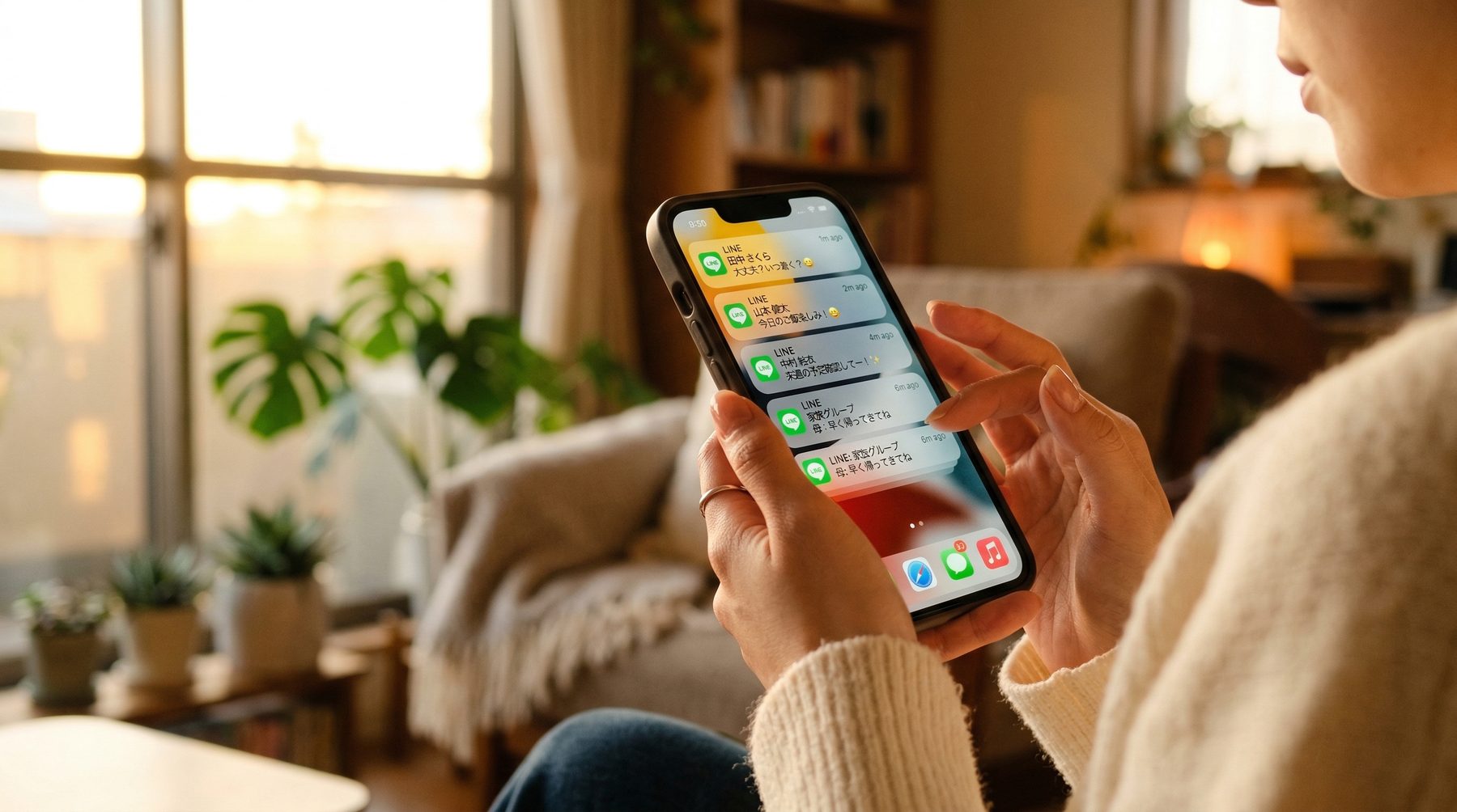 手機上的 LINE 團購通知