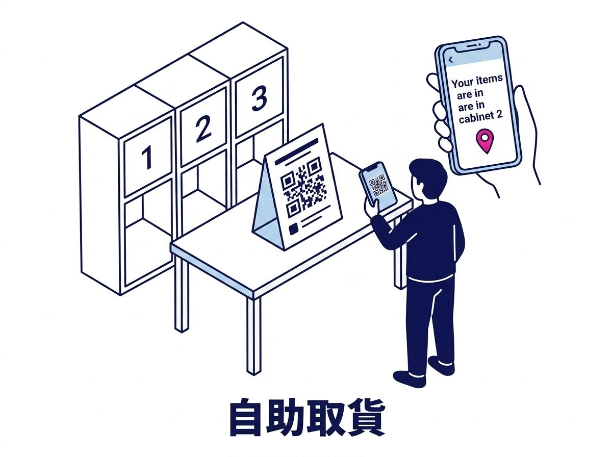 客人掃描取貨點 QR Code